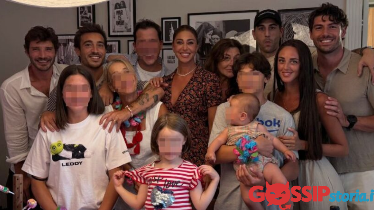 Belen Rodriguez riunisce tutta la famiglia allargata per il compleanno di Luna Marì