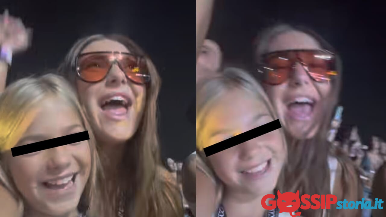 Chanel Totti, super fan di Ultimo_ al concerto con la sorellina Isabel canta a squarciagola, poi la dedica speciale