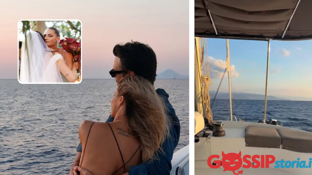 Michelle Hunziker, dopo il matrimonio della figlia una settimana in catamarano con Berruti: la foto in mezzo al mare che racconta l'amore